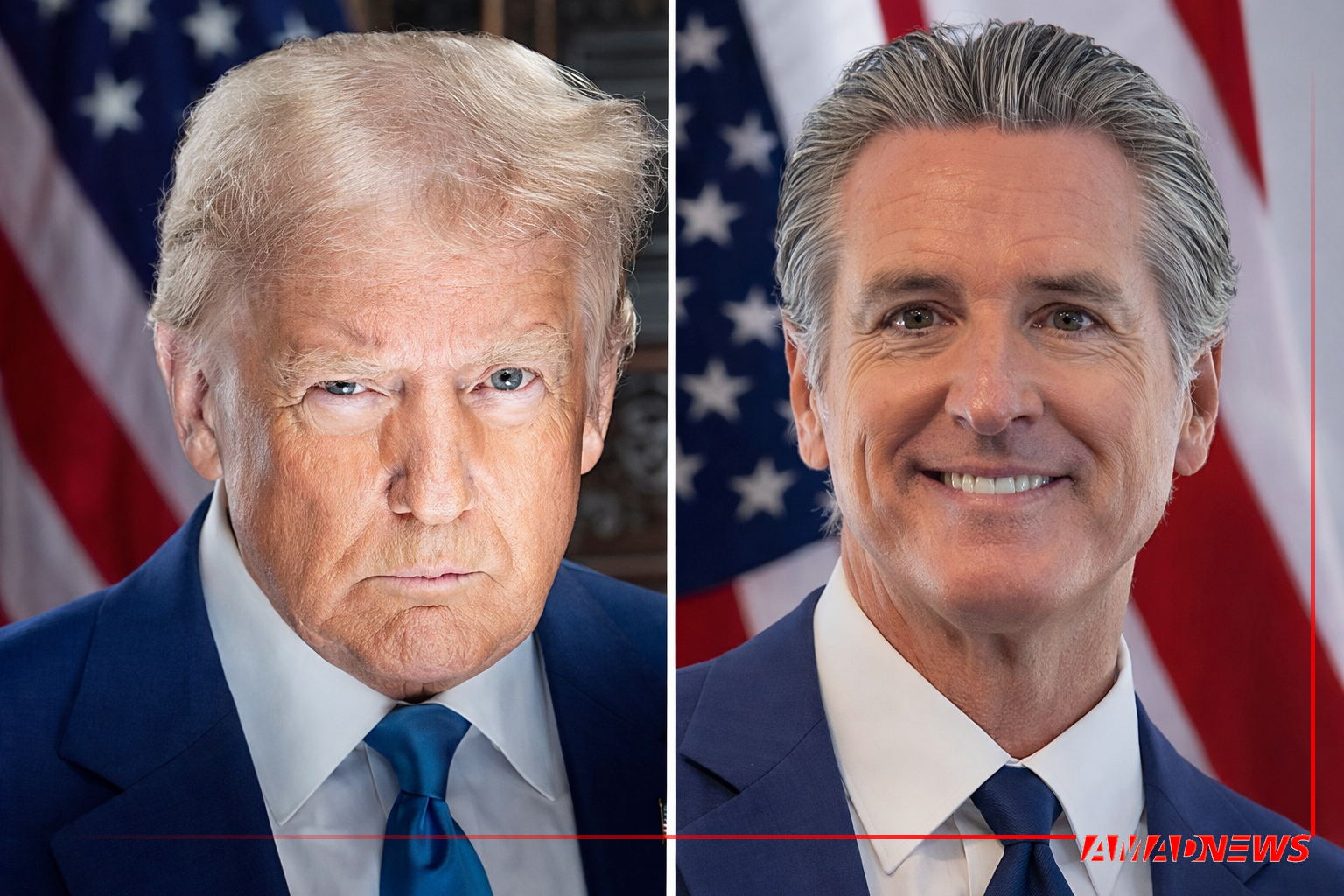 ترامپ: نیوسام با یک مصاحبه خودش را از رقابت حذف کرد